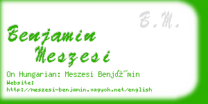 benjamin meszesi business card